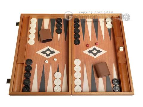 Castle Large Table Game Natural Wood Backgammon Handmade 520x570mm Nardy 3kg NEW